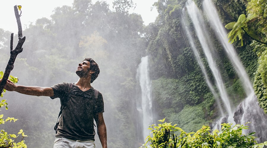 Qatar man in jungle setting